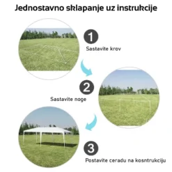 Paviljon 6x3m Bez Stranica 3x6x2,55m