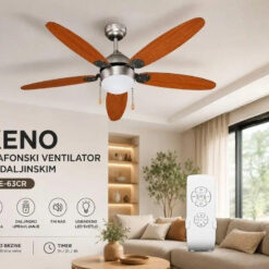 Plafonski ventilator sa sijalicom Keno + daljinski upravljač - Slika 2