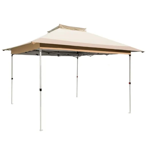 Gazebo paviljon sa mehanizmom 350x350cm Braon - Image 4