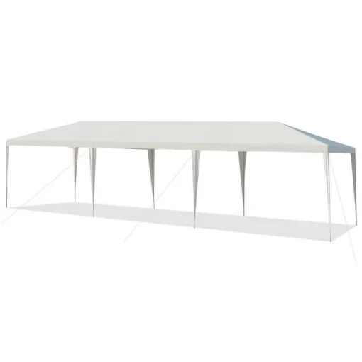 Paviljon 9x3m Beli bez stranica - Image 4