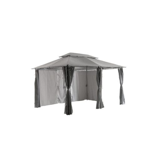 Gazebo tenda Belize 3x4x2.7m sa zavesama SIVA - Image 3
