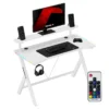 Gaming sto Huzaro Hero 1.9 Beli RGB 120x60cm