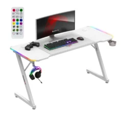 Gaming sto Huzaro Hero 3.3 Beli RGB 140x60cm