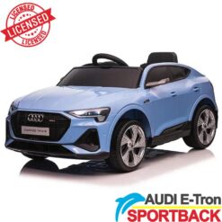 Audi E-Tron Sportback - Licencirani auto na akumulator - Meke gume + kožno sedište - Plavi