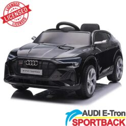 Audi E-Tron Sportback - Licencirani auto na akumulator - Meke gume + kožno sedište - Crni