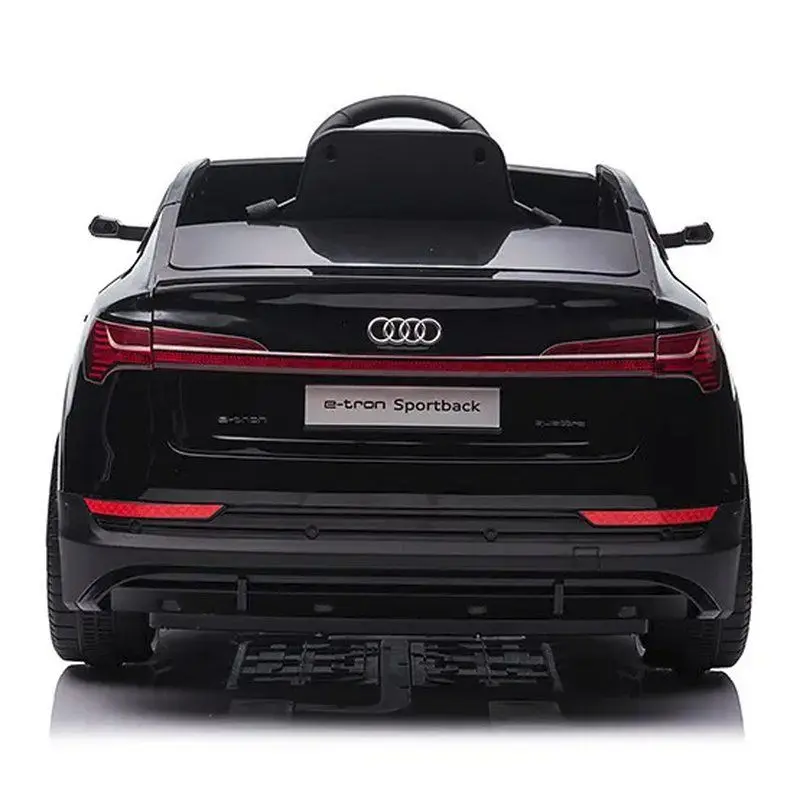 Audi E-Tron Sportback - Licencirani auto na akumulator - Meke gume + kožno sedište - Crni - Slika 2