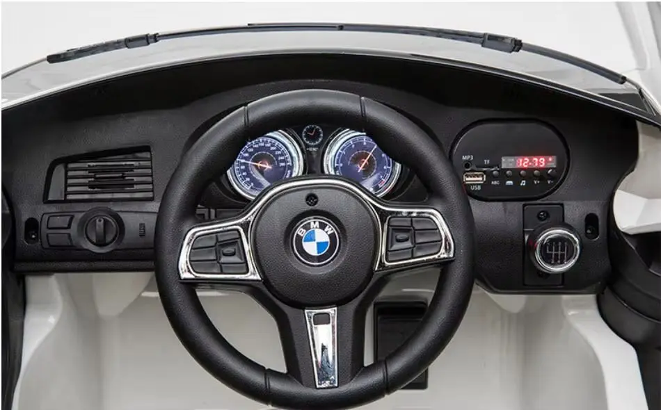 BMW 6 GT - Licencirani auto na akumulator - Meke gume + kožno sedište - Crni - Slika 3