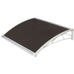 Nadstrešnica Za Vrata 82x120cm Bela Baza Ploča Bronza 6mm