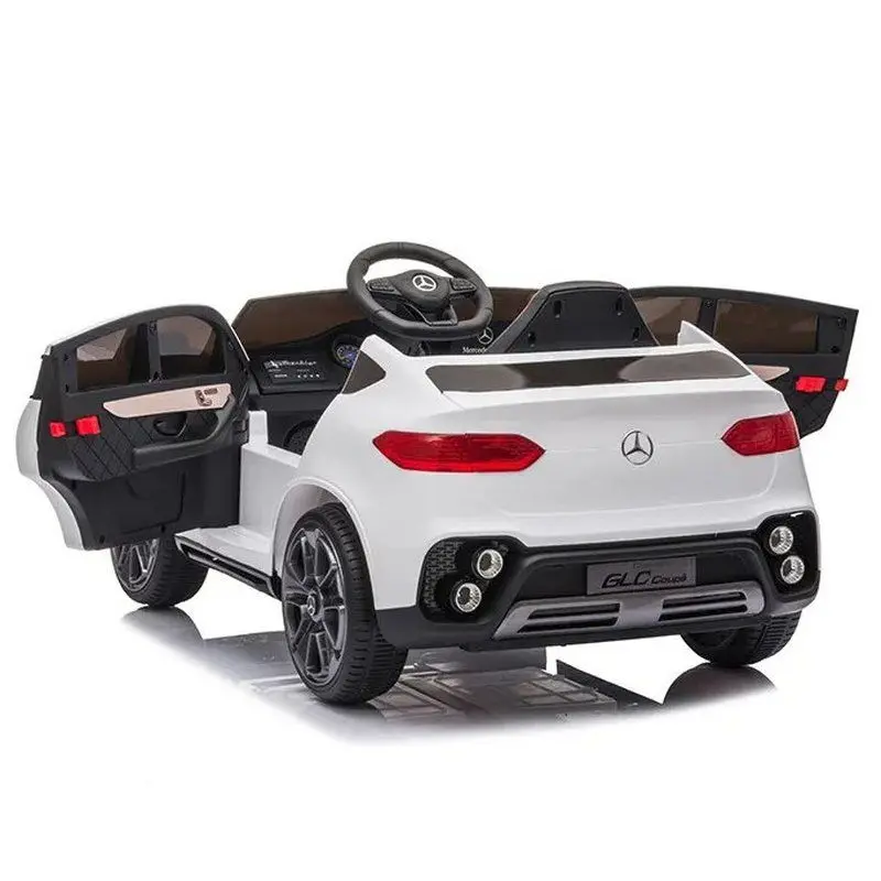 Mercedes GLC Coupe - Licencirani džip na akumulator - Meke gume + kožno sedište - Beli - Slika 3