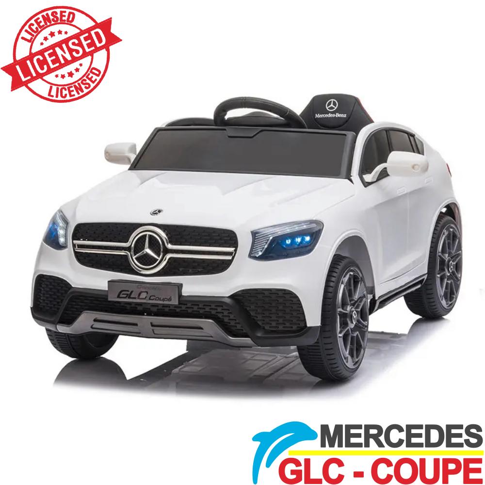 Mercedes GLC Coupe - Licencirani džip na akumulator - Meke gume + kožno sedište - Beli
