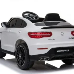 Mercedes GLC 63S AMG Coupe - Licencirani auto na akumulator - Meke gume + kožno sedište - Beli - Slika 3