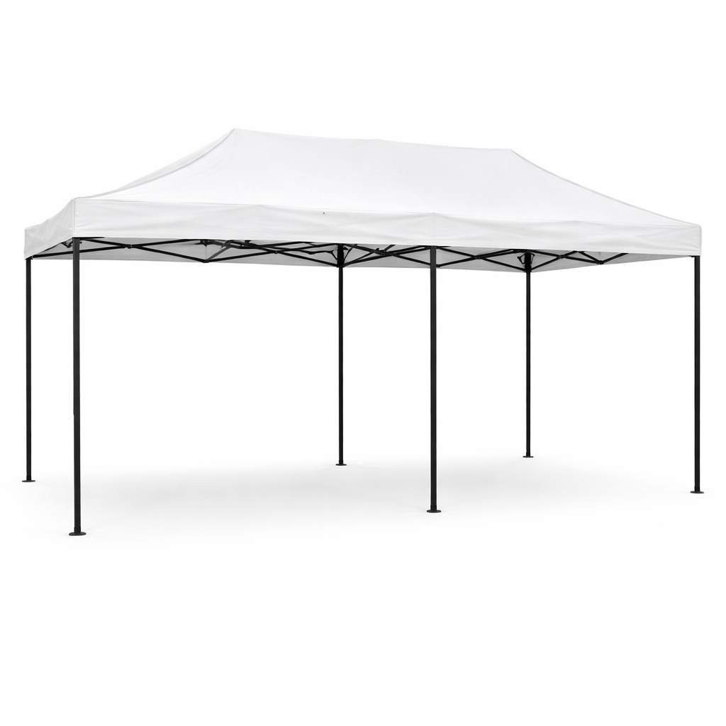 Paviljon 6x3m sa mehanizmom za sklapanje - beli