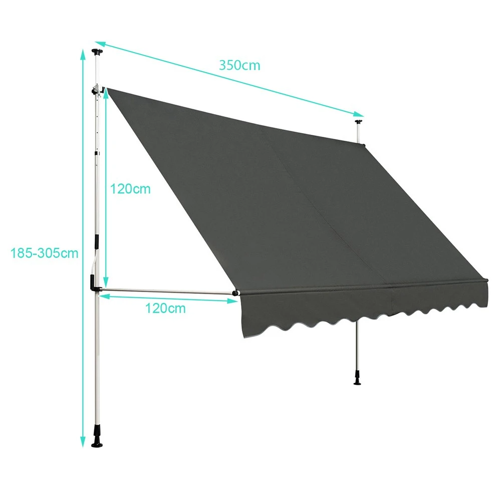 Montelux Easy 350x120cm Siva Balkonska Tenda
