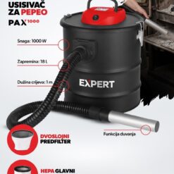 Usisivač za pepeo Expert 18L - 1000w - Slika 2